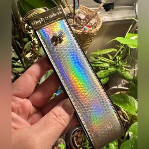 Simply Southern Holographic Keychain Fob Faux Leather Look